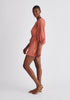 Paisie Balloon Sleeve Playsuit in Pink